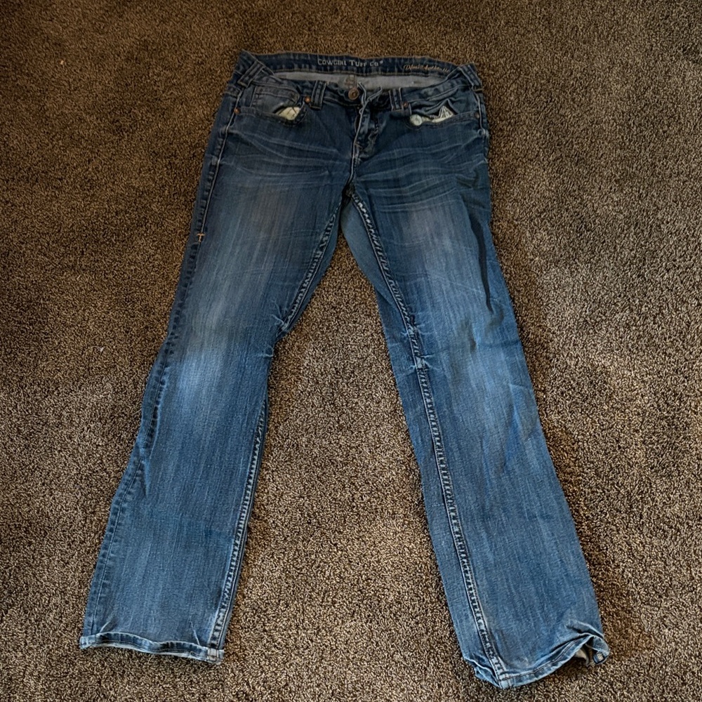 Cowgirl Tuff Blue Straight Leg Jeans 31/35